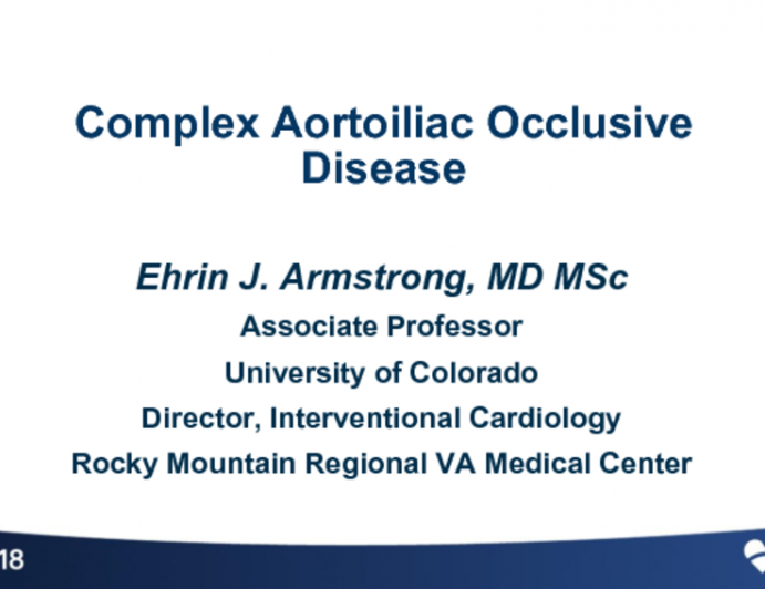 The Other Type Of Aortic Stenosis: Complex Aortoiliac Occlusive Disease