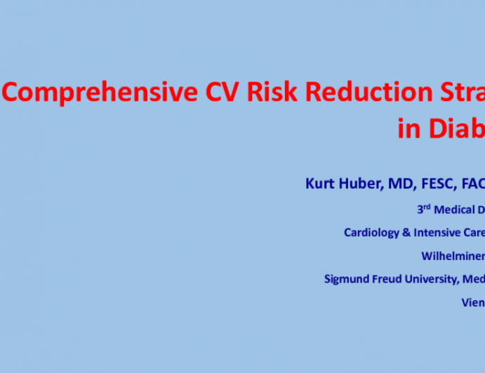 Comprehensive CV Risk Reduction Strategy in Diabetics