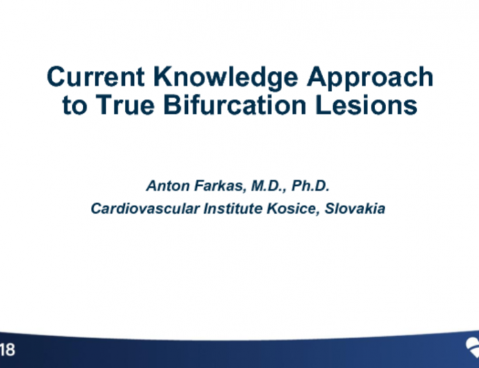 Slovakia Presents: Current Knowledge – Approach to True Bifurcation Lesions