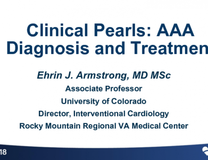 Clinical Pearls: AAA Diagnosis and Treatment