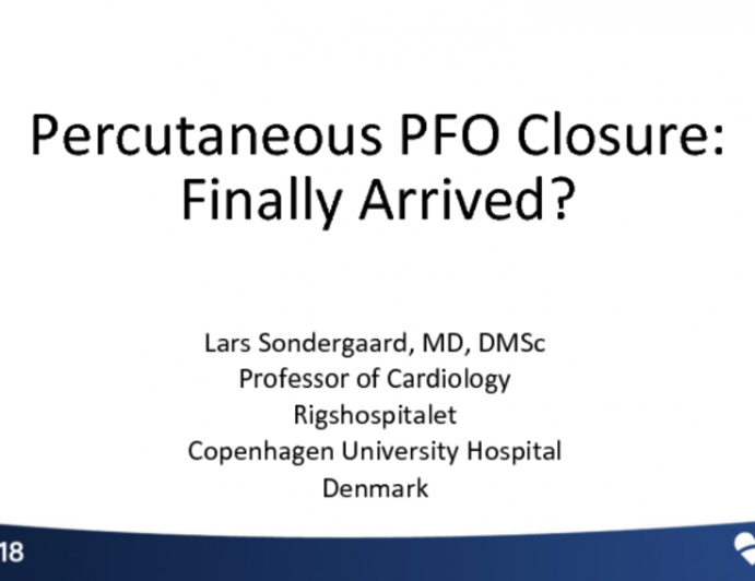 Percutaneous PFO Closure: Finally Arrived?