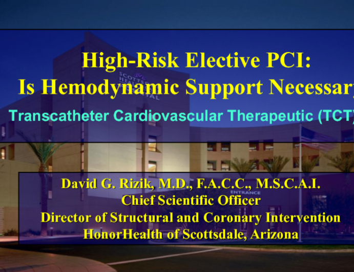 High-Risk Elective PCI: Is Hemodynamic Support Necessary?