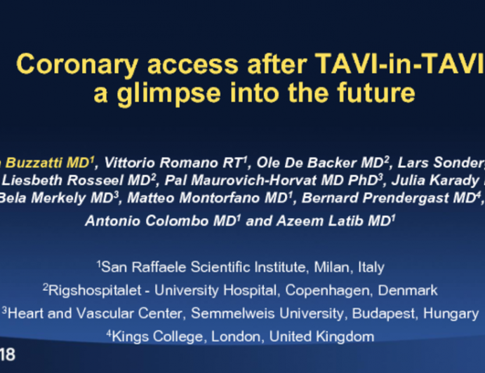 TCT-97: Preserving Coronary Access After Valve-in-TAVI: A Glimpse Into the Future