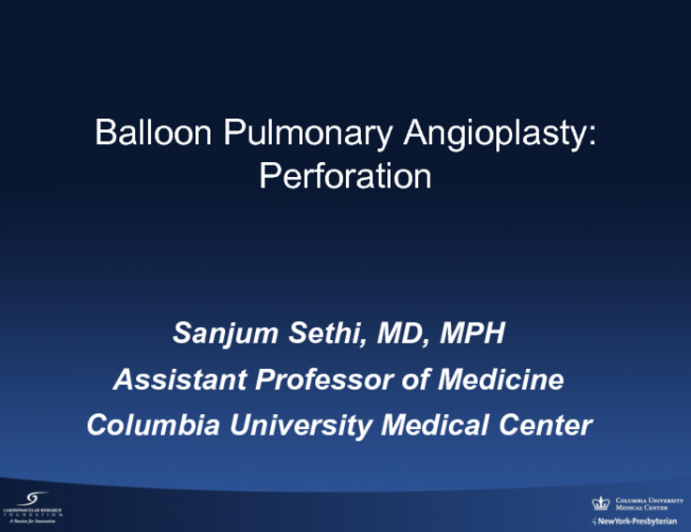 Case #8: A Case of Balloon Pulmonary Angioplasty for CTEPH Complicated by Perforation