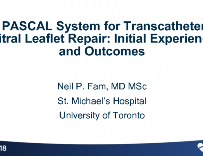 PASCAL System for Transcatheter Mitral Leaflet Repair: Initial Experience and Outcomes