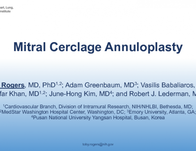 Mitral Cerclage Annuloplasty
