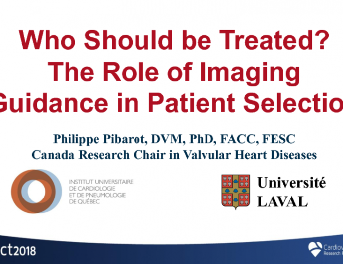 Who Should be Treated? The Role of Imaging Guidance in Patient Selection