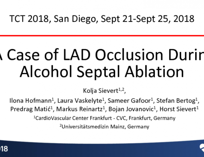Case #6: A Case of LAD Occlusion During Alcohol Septal Ablation