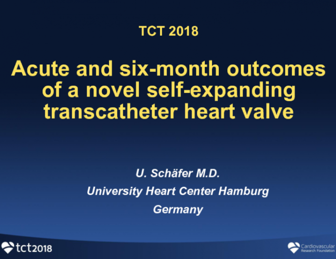 TCT-41: Acute and Six-month Outcomes of a Novel Self-Expanding Transcatheter Heart Valve