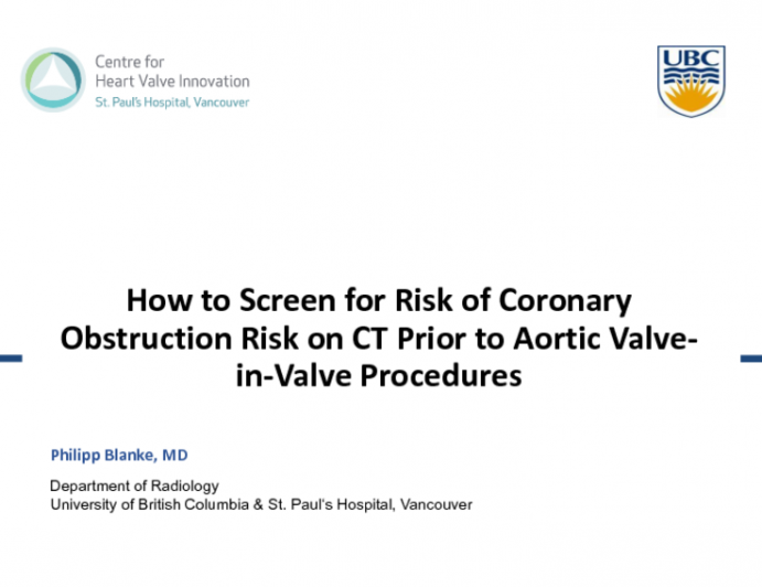 How to Screen for Risk of Coronary Obstruction Risk on CT Prior to Aortic Valve-in-Valve Procedures