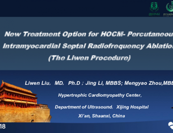 New Treatment Option for HOCM- Percutaneous Intramyocardial Radiofrequency Ablation