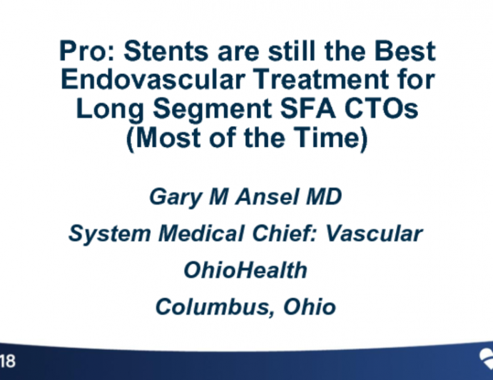 Debate: Stents are Still the Best Endovascular Treatment for Long-Segment SFA CTOs!