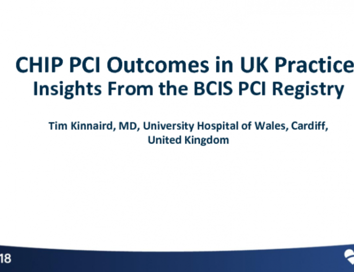 CHIP-PCI Outcomes in UK Practice: Insight From the BCIS PCI Registry
