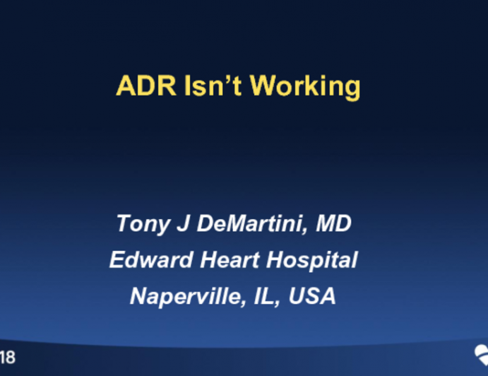 ADR is not Working: What Now?