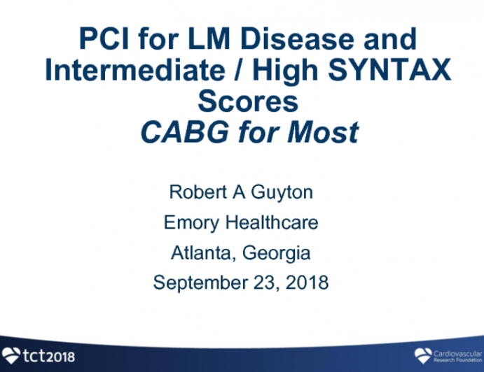 Case settled: CABG for Most!