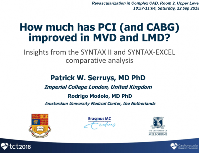 How Much Has PCI (and CABG) Improved in MVD and LMD: Insights From SYNTAX II and SYNTAX-EXCEL Comparative Analyses