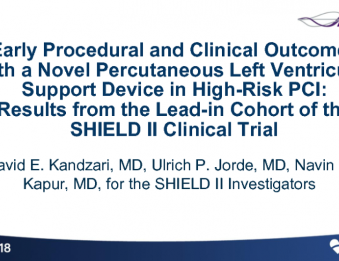 SHIELD II: Acute Outcomes and 90-Day Results in Patients Undergoing High-Risk PCI Supported With a Percutaneous Left Ventricular Assist Device