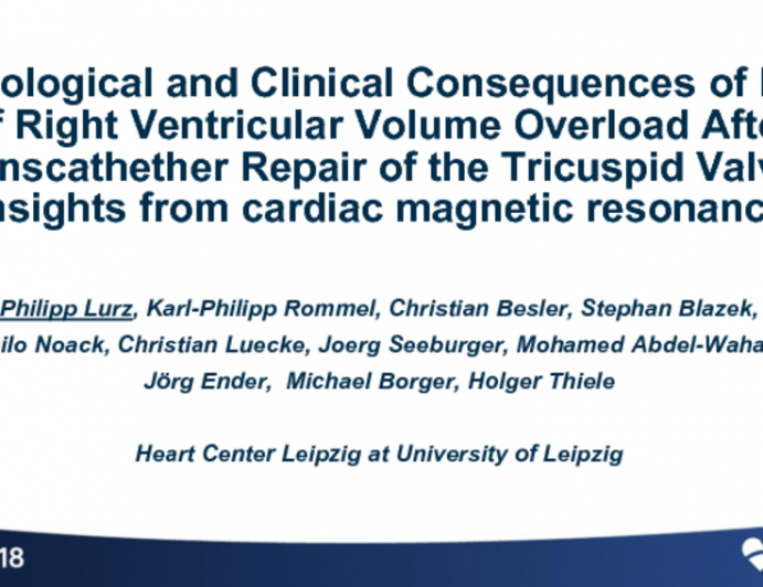 TCT-75: Physiological and Clinical Consequences of Relief of Right Ventricular Volume Overload After Transcathether Repair of the Tricuspid Valve - Insights from Cardiac Magnetic Resonance