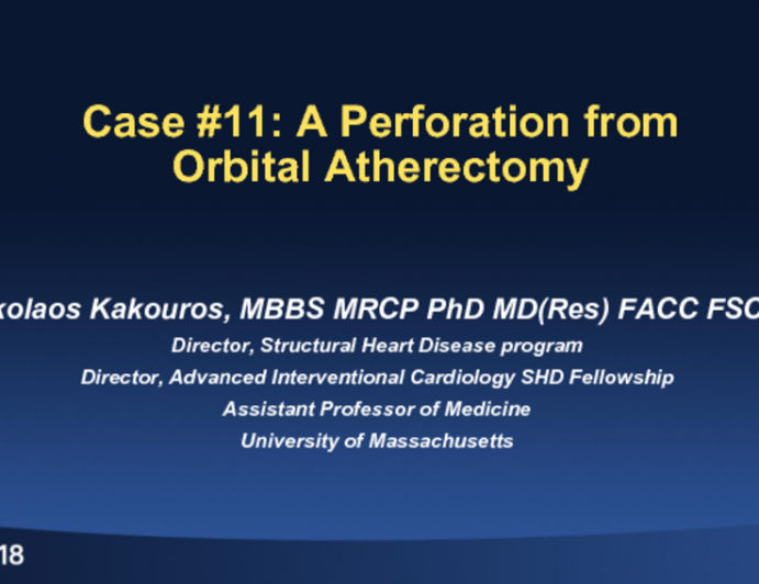 Case #11: A Perforation from Orbital Atherectomy