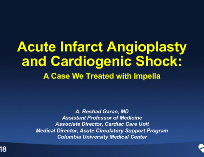Case #8: A Case of Cardiogenic Shock That We Treated With Impella
