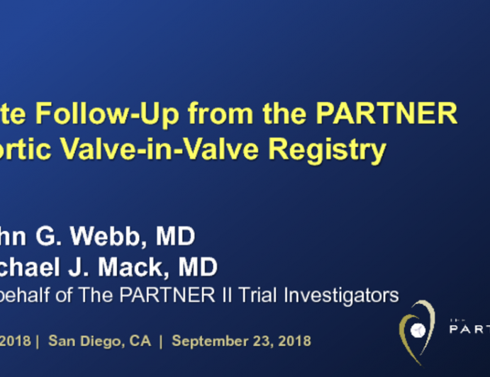 PARTNER VALVE-IN-VALVE: Late Follow-up After Treatment of Failing Surgical Aortic Bioprosthetic Valves With a Balloon-Expandable Transcatheter Heart Valve