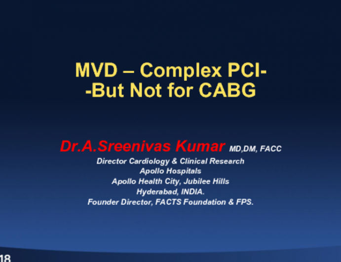 Complex Multivessel PCI: CABG is Not Always an Option - Case Introduction