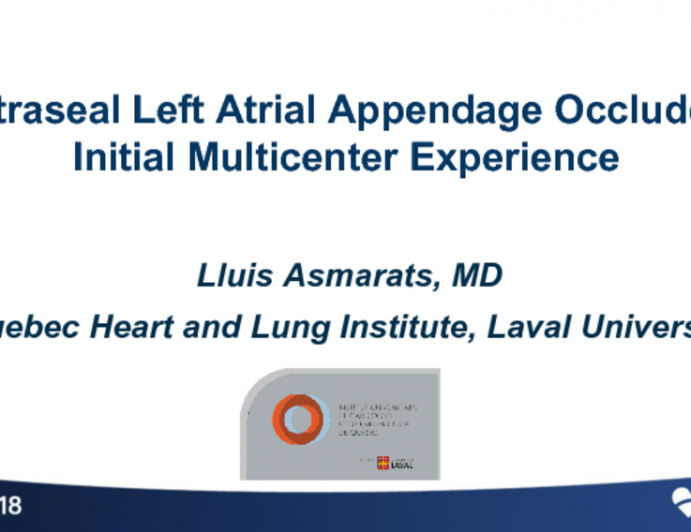 TCT-103: Ultraseal Left Atrial Appendage Occluder: Initial Multicenter Experience
