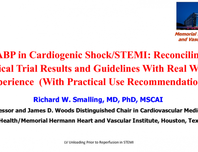 IABP in Cardiogenic Shock: Reconciling Clinical Trial Results and Guidelines With Real-World Experience (With Practical-use Recommendations)