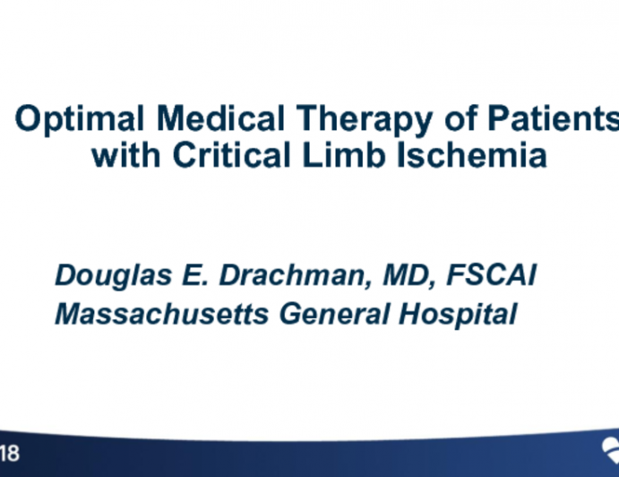 Optimal Medical Therapy of Patients With Critical Limb Ischemia