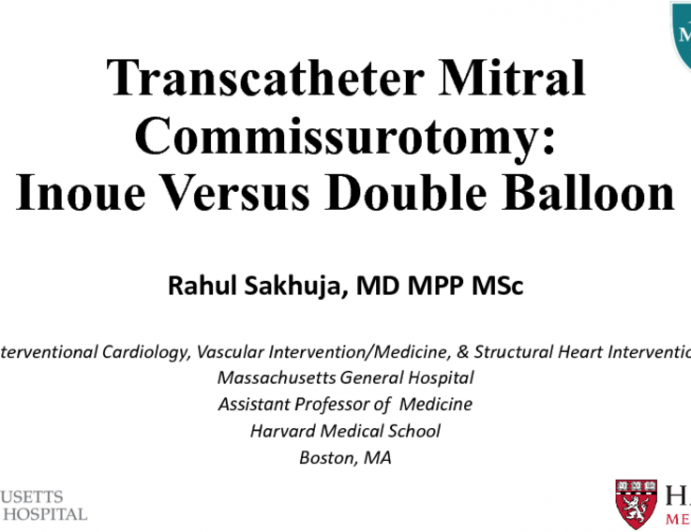 Case #1: Inoue vs Double Balloon Mitral Valvuloplasty in Optimal Patients