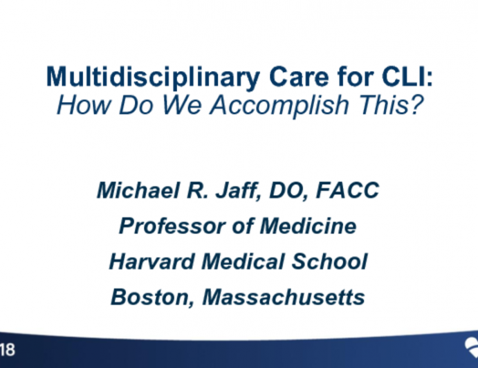 Multidisciplinary Care in CLI: How Do We Accomplish It?