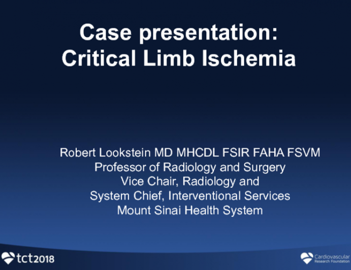 Complex Multilevel Critical Limb Ischemia | tctmd.com