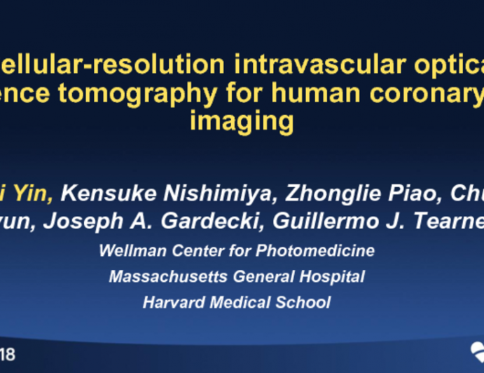 Cellular-Resolution Intravascular Optical Coherence Tomography for Human Coronary Artery Imaging