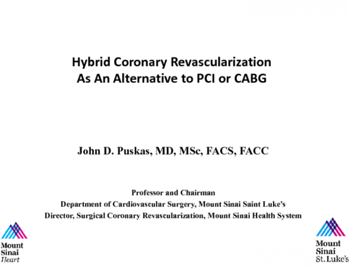 Hybrid Revascularization as an Alternative to PCI or CABG