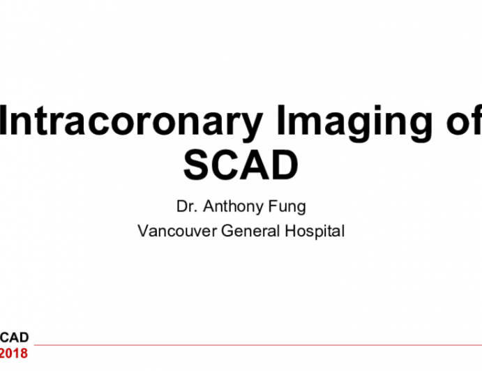 Intracoronary Imaging of SCAD