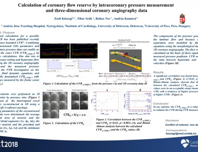 Calculation o fcoronary flow reserve by intracoronary pressure measurement and three‐dimensional coronary angiography data