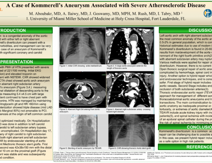 A Case of Kommerell’s Aneurysm Associated with Severe Atherosclerotic Disease