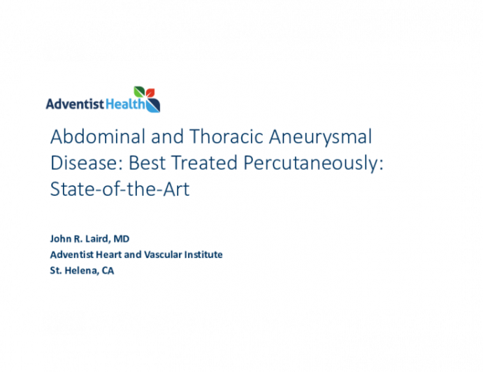 Abdominal and Thoracic Aneurysmal Disease: Best Treated Percutaneously