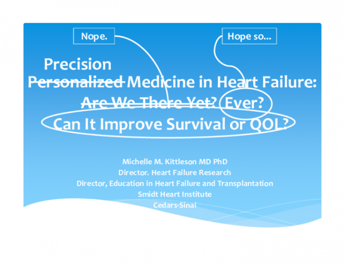 Personalized Medicine in Heart Failure: Are We There Yet?