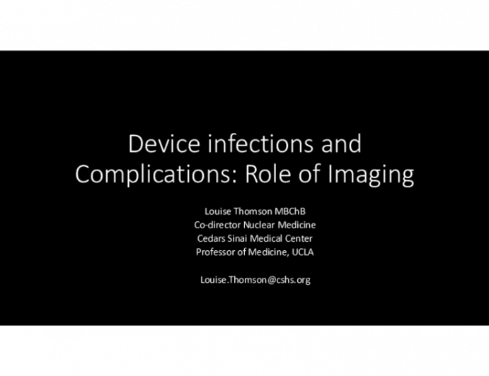 Device infections and Complications: Role of Imaging