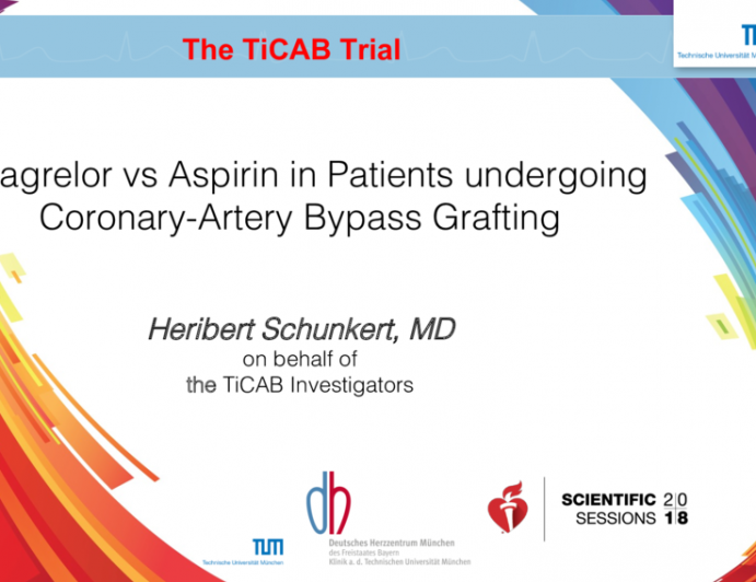 Ticagrelor vs Aspirin in Patients undergoing Coronary-Artery Bypass Grafting