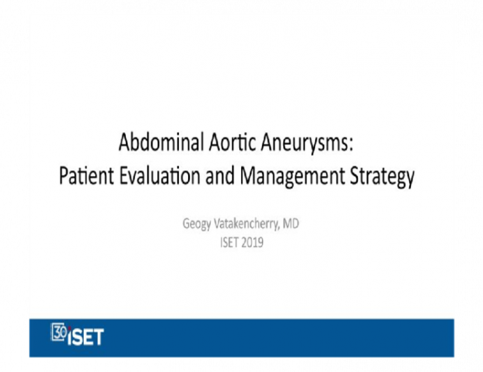 Abdominal Aortic Aneurysms: Patient Evaluation and Management Strategy