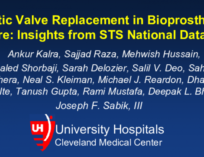 Aortic Valve Replacement in Bioprosthetic Failure: Insights from STS National Database