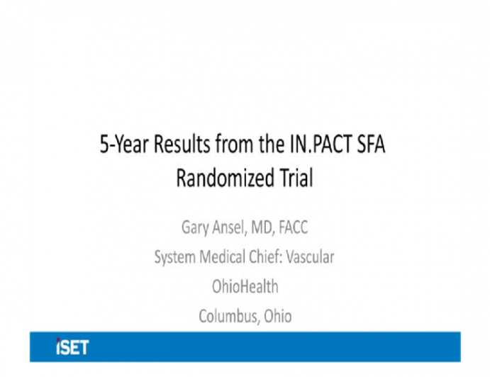 5-Year Results from the IN.PACT SFA Randomized Trial