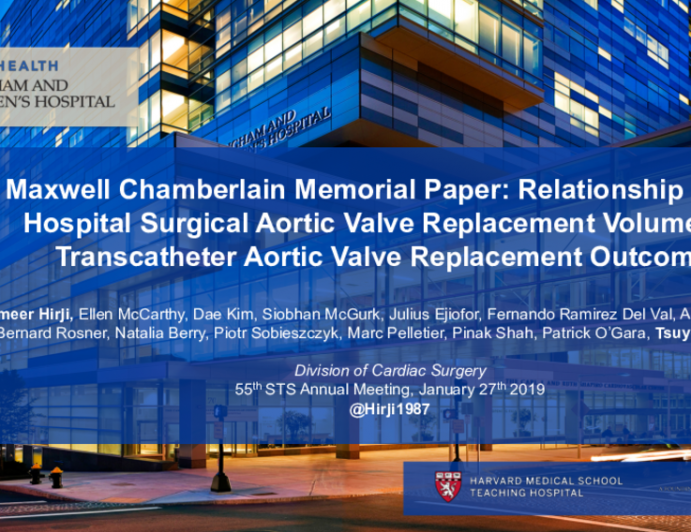 J. Maxwell Chamberlain Memorial Paper: Relationship Between Hospital Surgical Aortic Valve Replacement Volume and Transcatheter Aortic Valve Replacement Outcomes