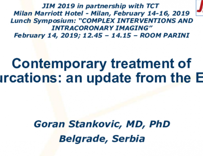 Contemporary treatment of bifurcations: an update from the EBC 