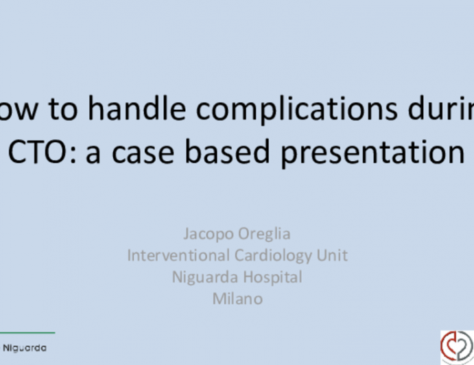 How to handle complications during CTO: a case based presentation