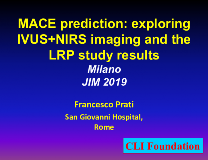 MACE prediction: exploring IVUS+NIRS imaging and the LRP study results