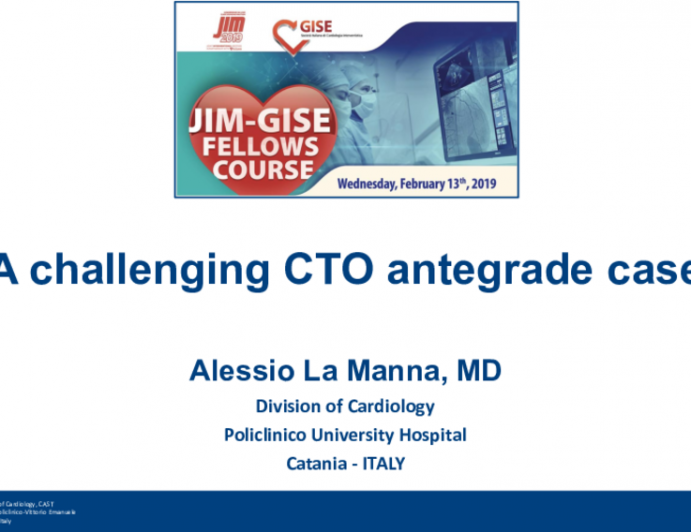 A challenging CTO antegrade case 