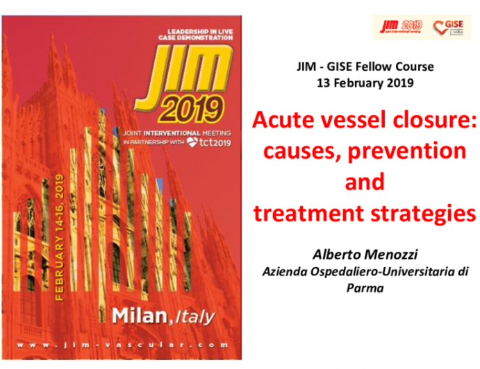 Acute vessel closure:  causes, prevention and  treatment strategies